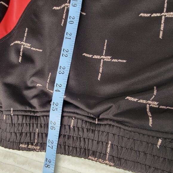 Pink Dolphin Jacket Men’s Large Black Teal Red Half Zip Pullover Streetwear - Picture 6 of 10